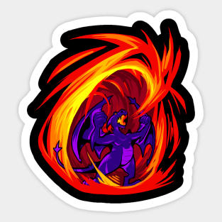 Dragon Spitting Fire Sticker